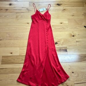 NWT Zara Red Long Slip Dress | Size Large